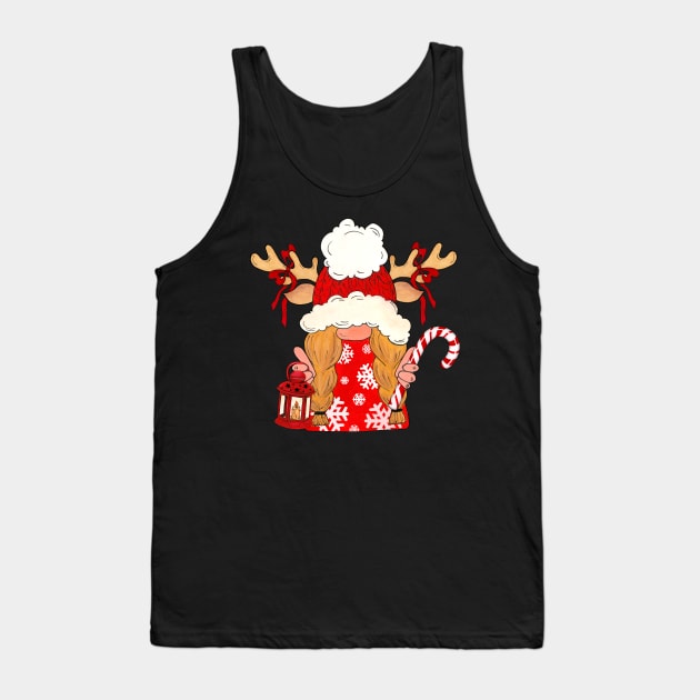 Christmas Gnome Tank Top by Designs by Ira